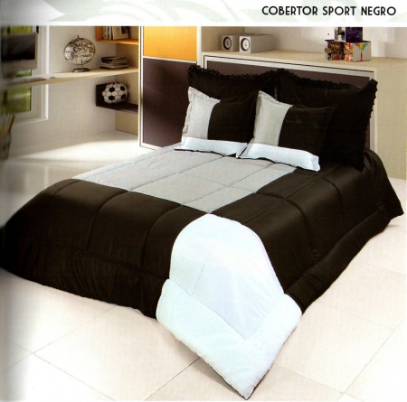 COBERTOR SPORT NEGRO